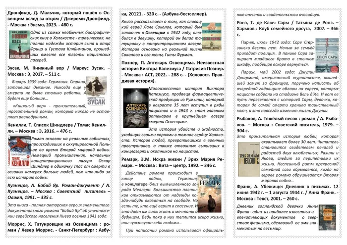 2 Холокост в художественной  литературе